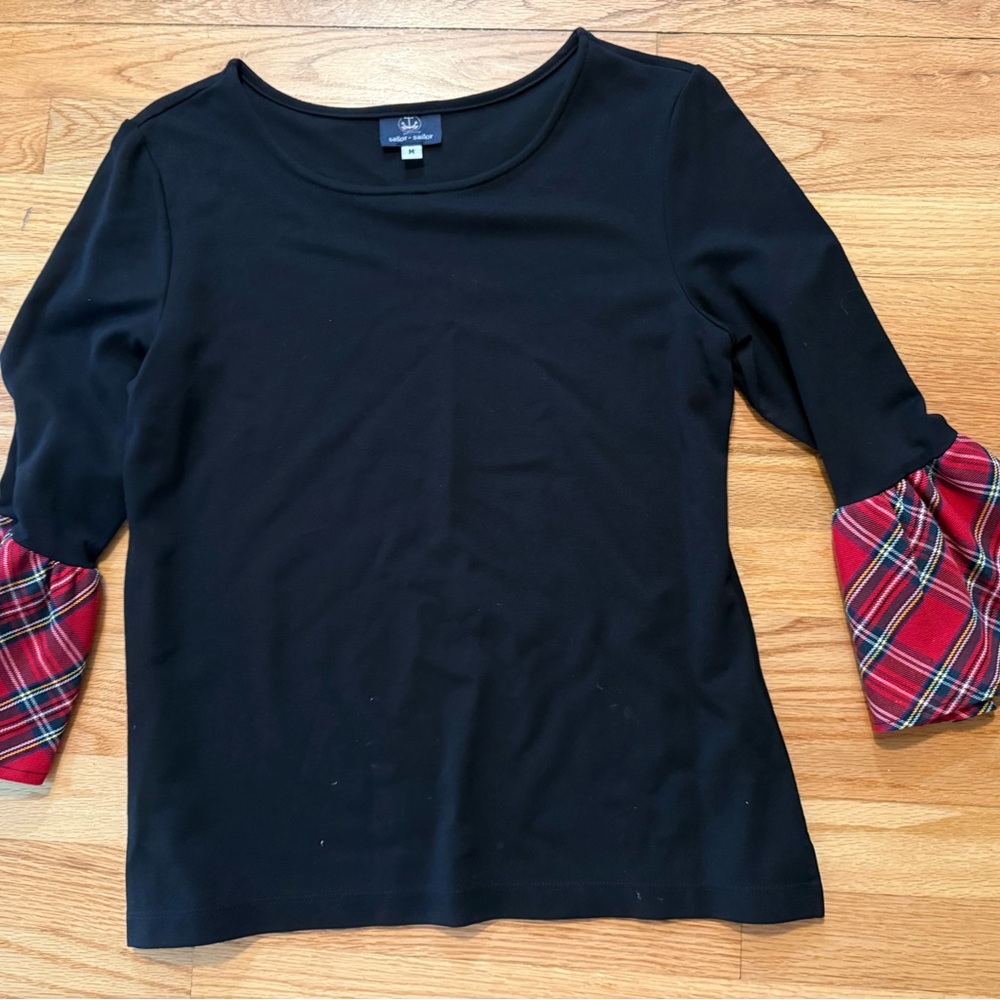 Sailor Sailor Black and Red 3/4 Sleeve Blouse